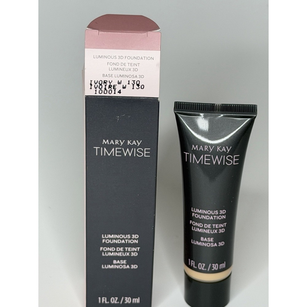 Ivory W 130 Mary Kay TimeWise Luminous 3D Foundation Normal/Dry Skin NIB 100014